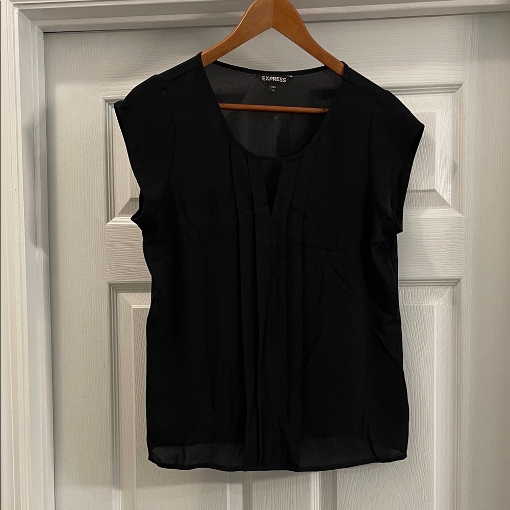 Express Elegant Black Blouse Small